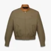 Veste en twill de laine et cuir imprimé monogramme Veste en twill de laine et cuir imprimé monogramme